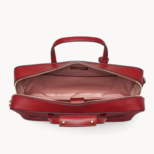 The Brook Street  - Cherry Red Soft Saffiano
