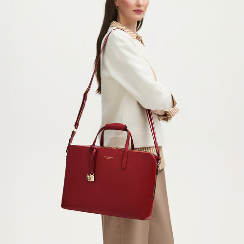 The Brook Street  - Cherry Red Soft Saffiano