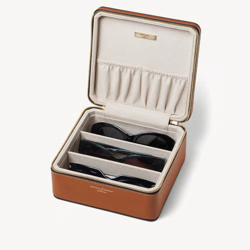 Travel Sunglasses Case - Smooth Tan