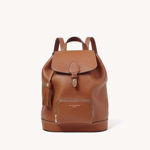 Small Backpack - Tan Milled Pebble