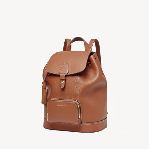 Small Backpack - Tan Milled Pebble