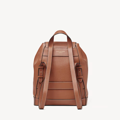 Small Backpack - Tan Milled Pebble