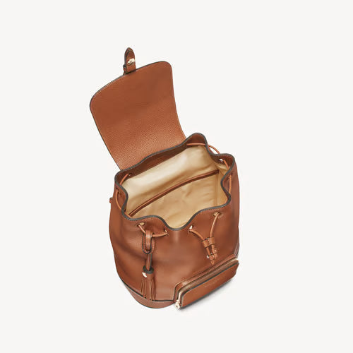 Small Backpack - Tan Milled Pebble