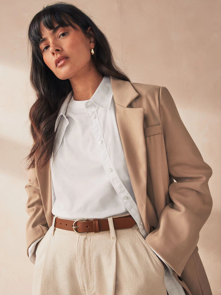 Tan Brown Regular Leather Belt