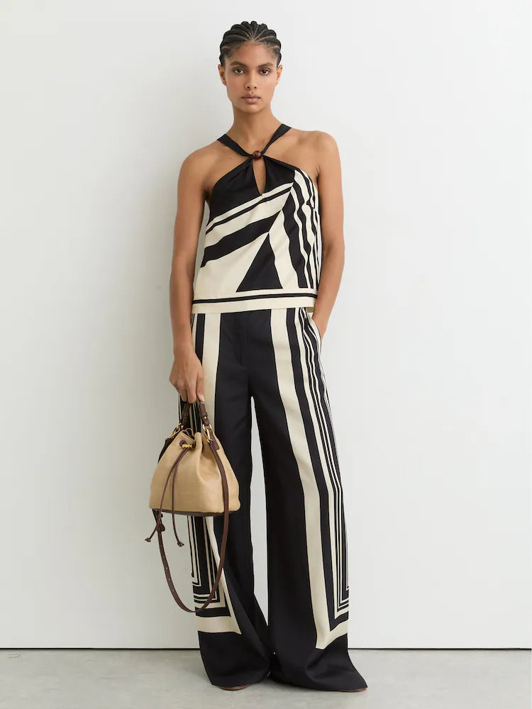 Evie Raffia-Effect Drawcord Bucket Bag